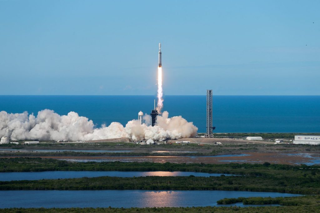 A SpaceX Falcon Heavy rocket lifts off with the fourth and final satellite of the next-generation series of geostationary weather satellites for NASA and NOAA in Cape Canaveral, Florida, U.S. June 25, 2024. REUTERS