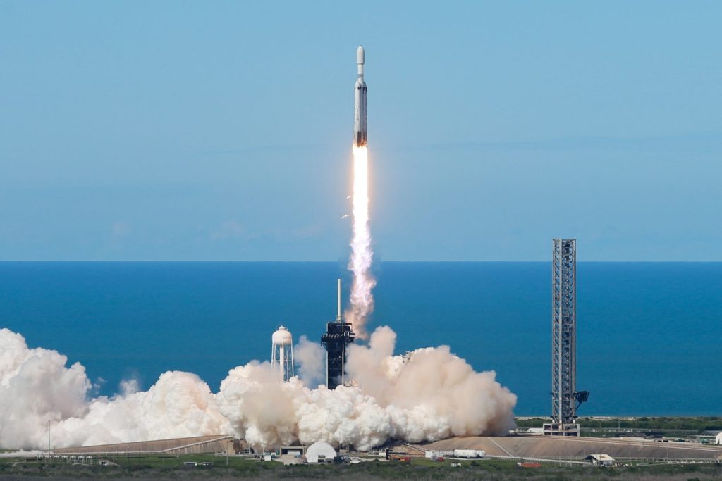 A SpaceX Falcon Heavy rocket lifts off with the fourth and final satellite of the next-generation series of geostationary weather satellites for NASA and NOAA in Cape Canaveral, Florida, U.S. June 25, 2024. REUTERS