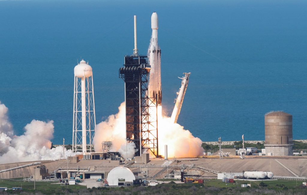 A SpaceX Falcon Heavy rocket lifts off with the fourth and final satellite of the next-generation series of geostationary weather satellites for NASA and NOAA in Cape Canaveral, Florida, U.S. June 25, 2024. REUTERS